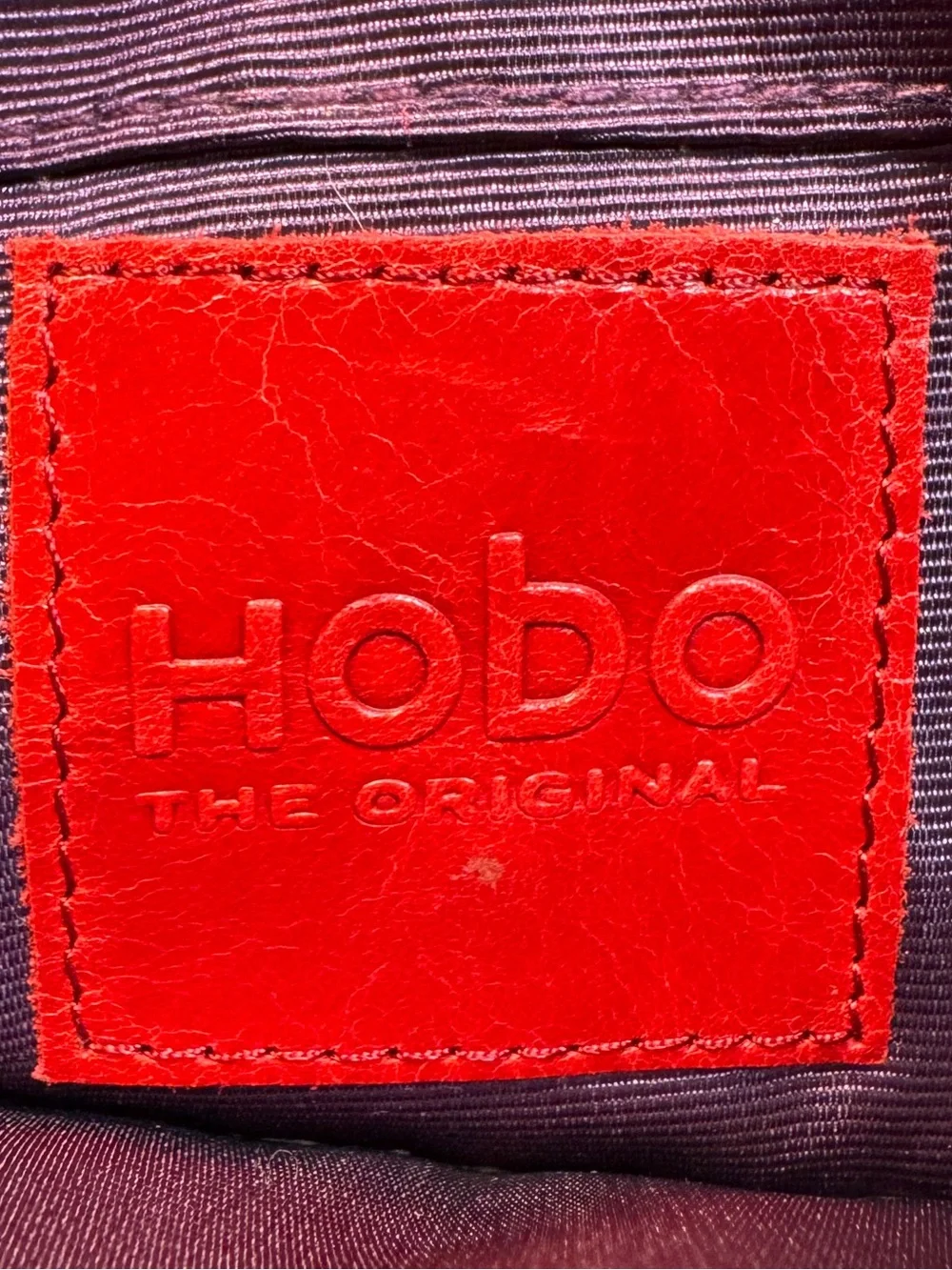 HOBO International Snake Tiger Print Leather Bifold Snap Card Wallet Orange